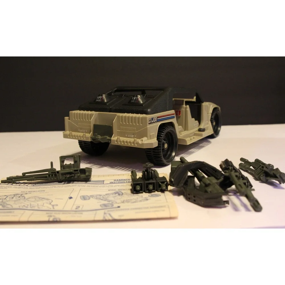 GI JOE Vintage Hammer Attack Jeep 1989 #6369 Incomplete For Parts o Restoration